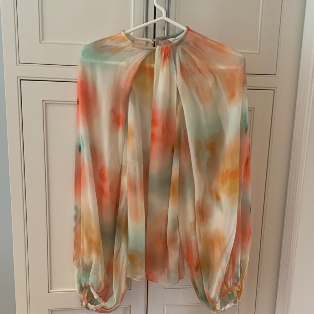 Banana Republic Multicolor Sheer Blouse